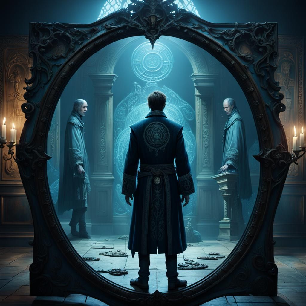 Dark Fantasy Mirror Portal Concept Art