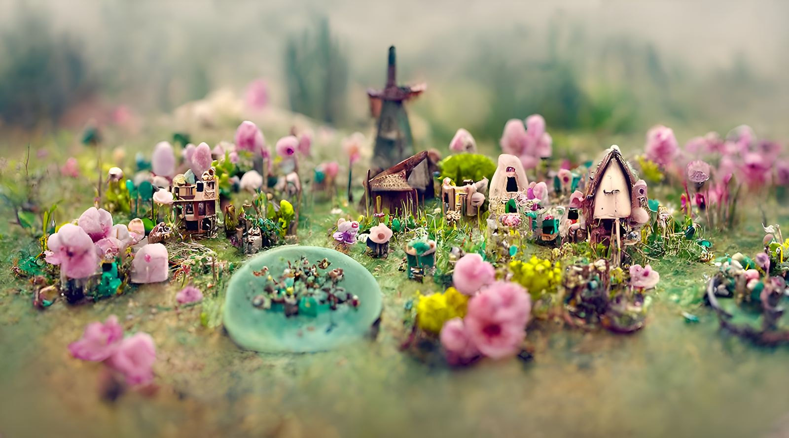 MFV, 44: Miniature Fairy Village in a Pastel Pea meadow