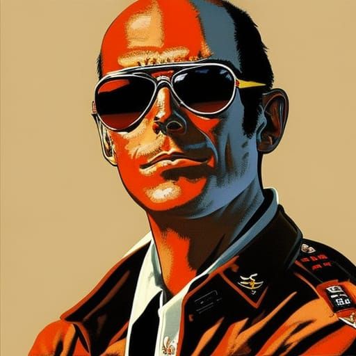 Hyperrealistic Portrait with Colorful Splash Art Background