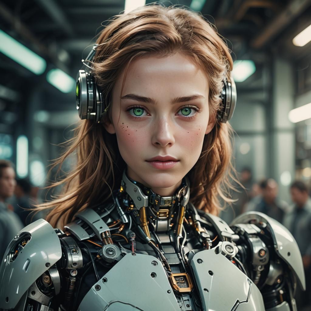 Captivating Beauty: Female Robot Film Still