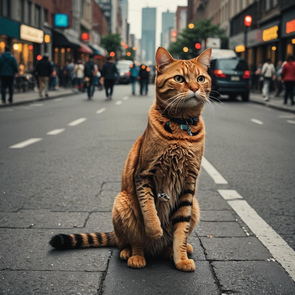 Garfield at City Parade in Comix Style