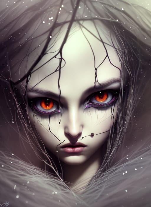 Girl fairy toddler of raccoons