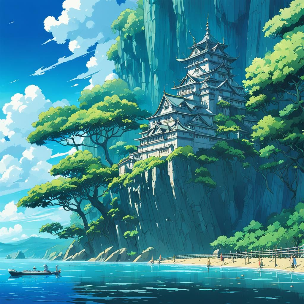 Anime Key Visual Inspired by Studio Ghibli