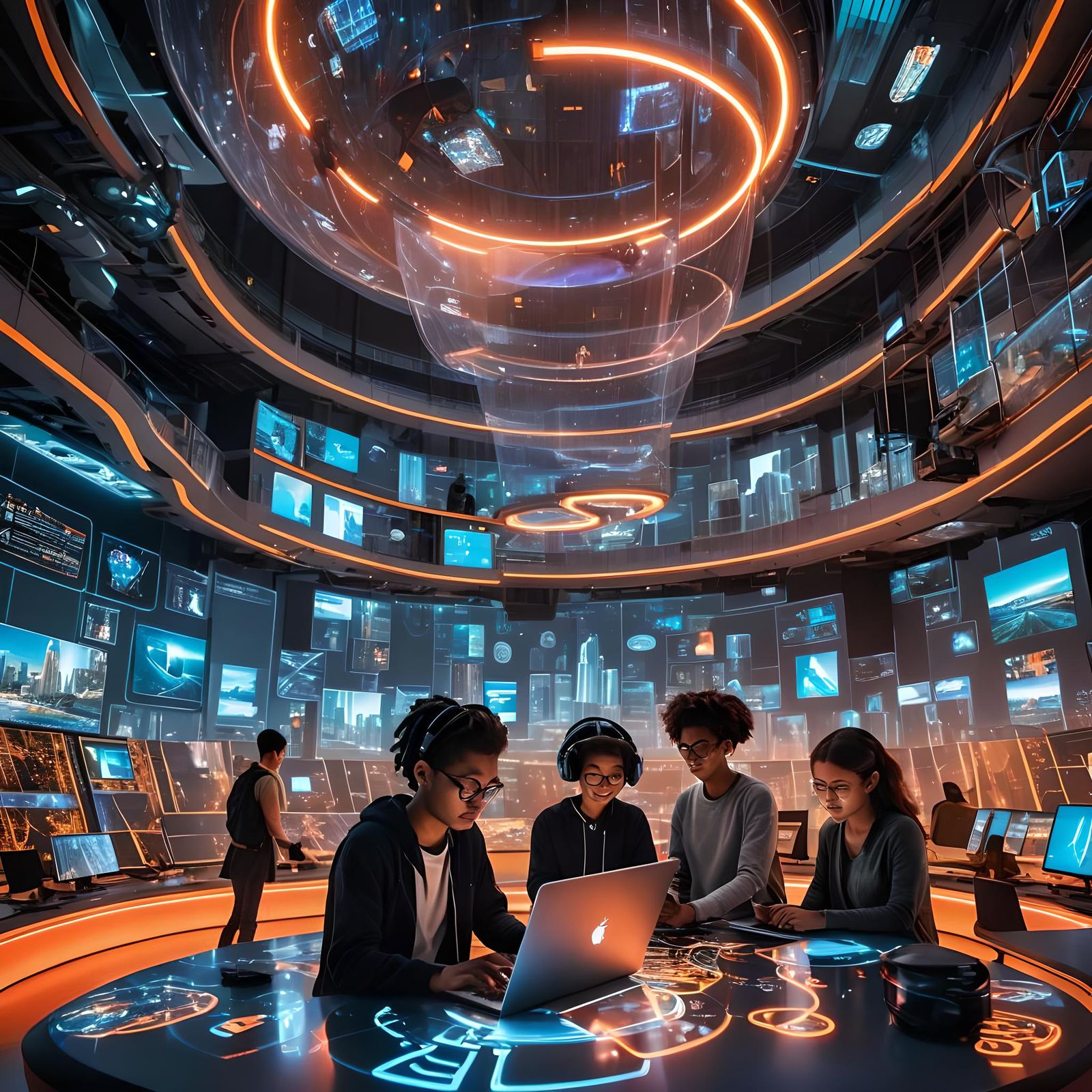 Global Students Coding Sustainable Solutions in Futuristic A...