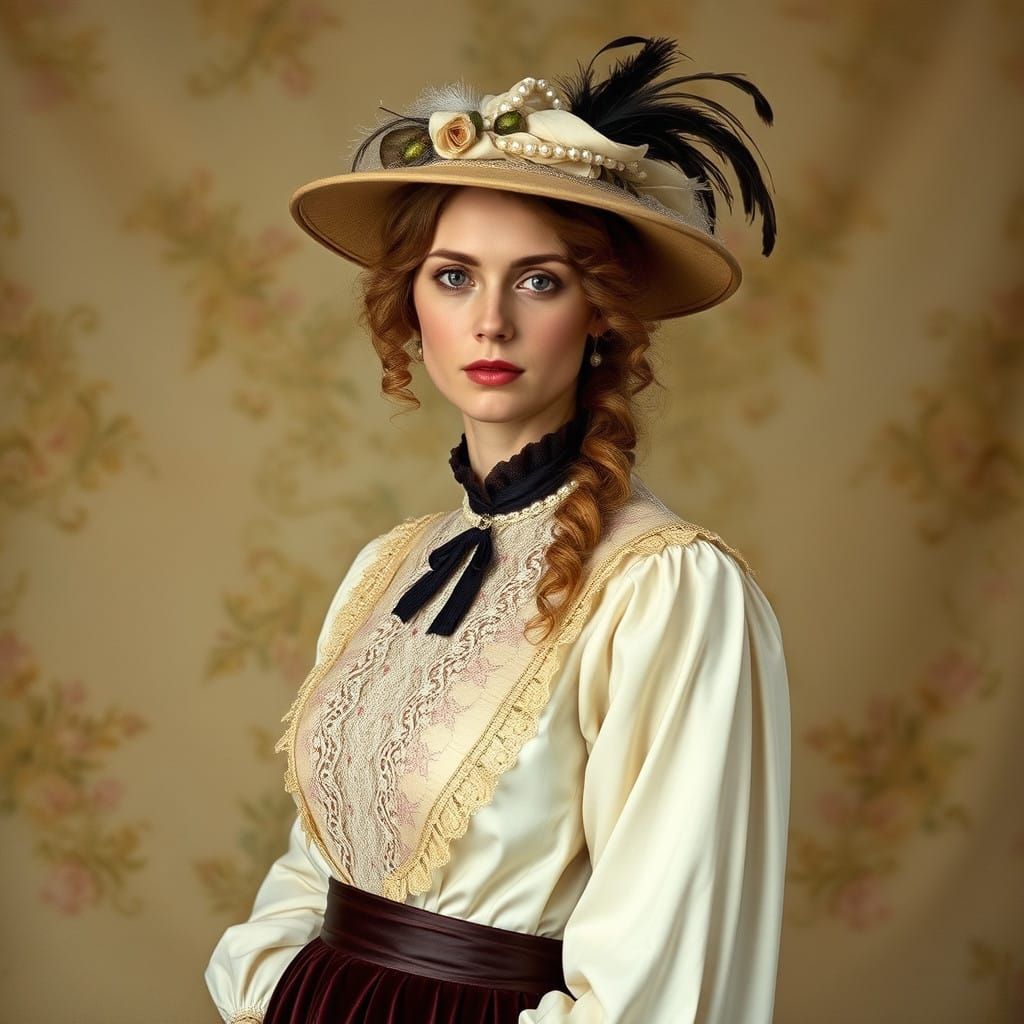 Elegant Victorian Princess in Pre-Raphaelite Style