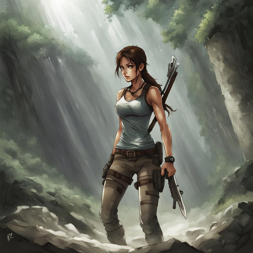 Anime Style Tomb Raider Manga Key Visual
