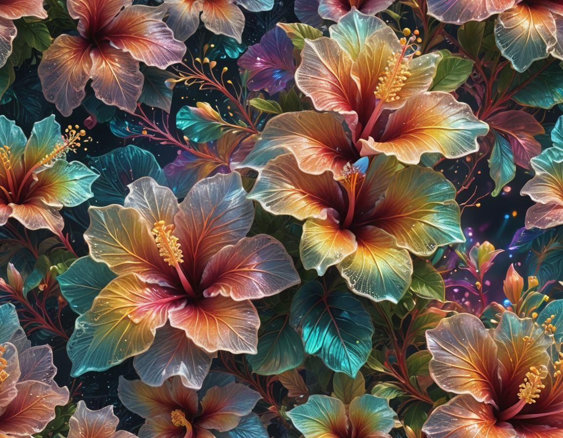 Fancy hibiscus