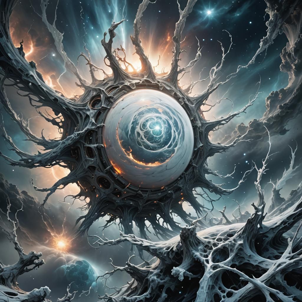 Frozen Planet: Dystopian Surrealism in Greg Rutkowski Style