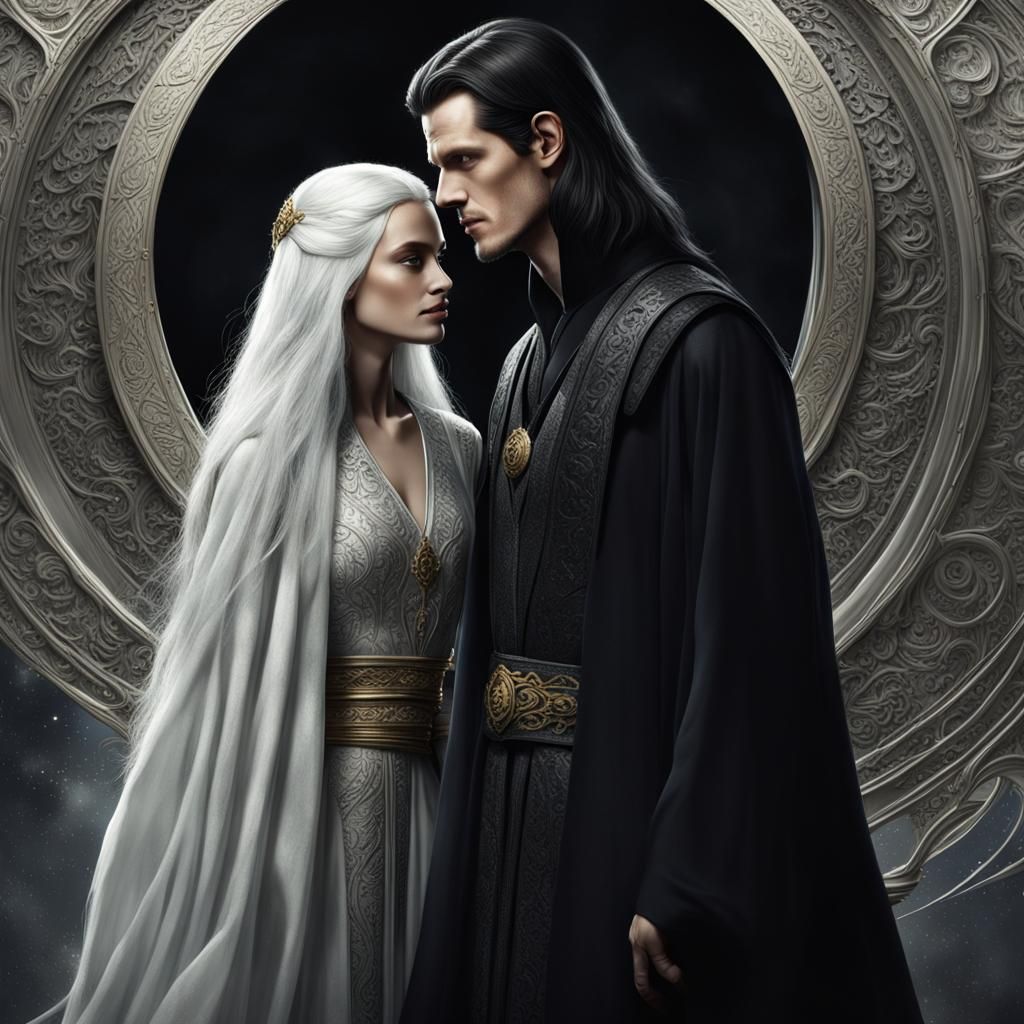 Raistlin and Crysania: A Photorealistic Portrait