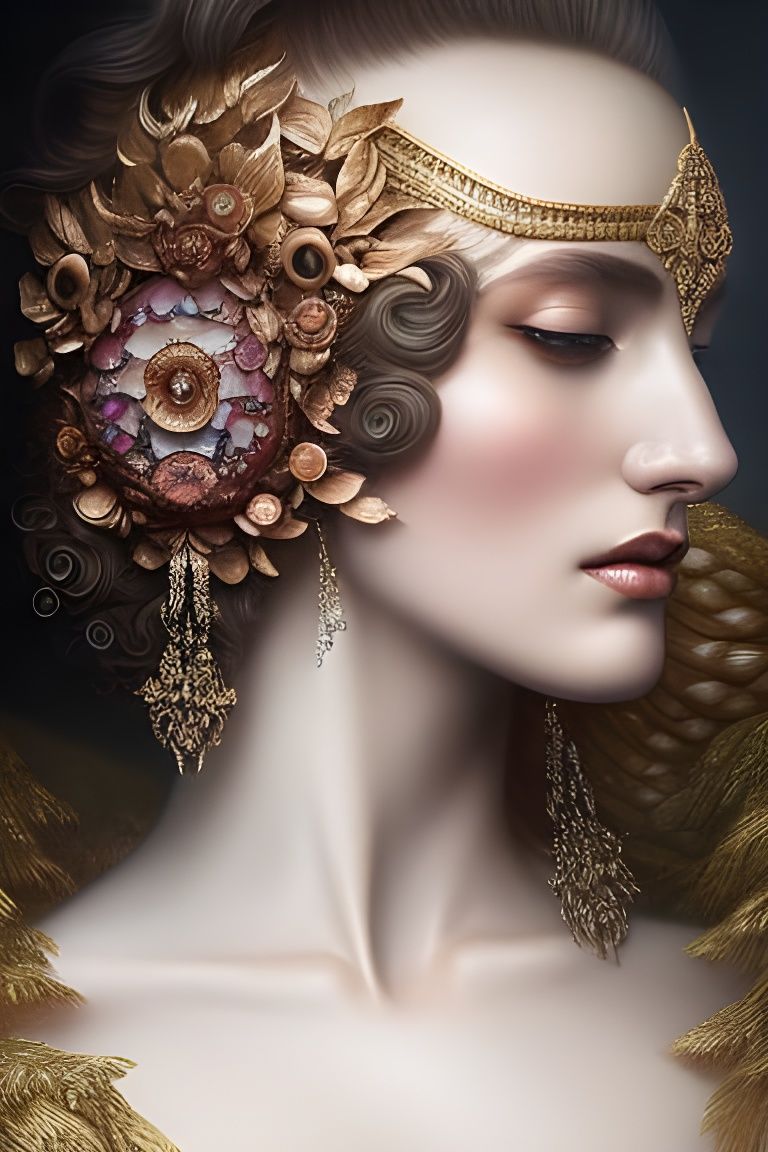 Ethereal Queen of Storms in Vaporwave Style