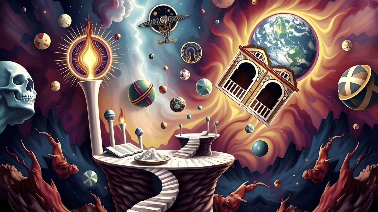 Ethereal Surreal Geometric Abstract Art