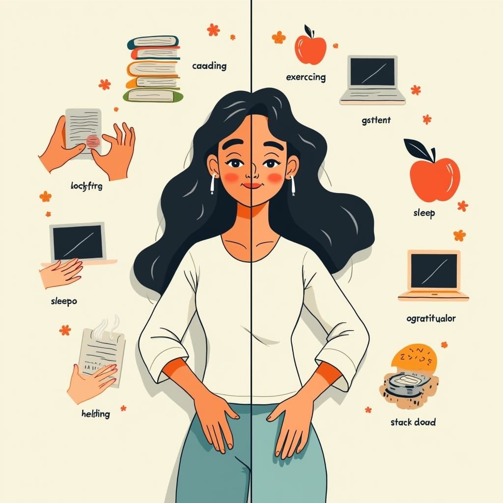 Infographic: Good Habits vs Bad Habits in Graphic Style