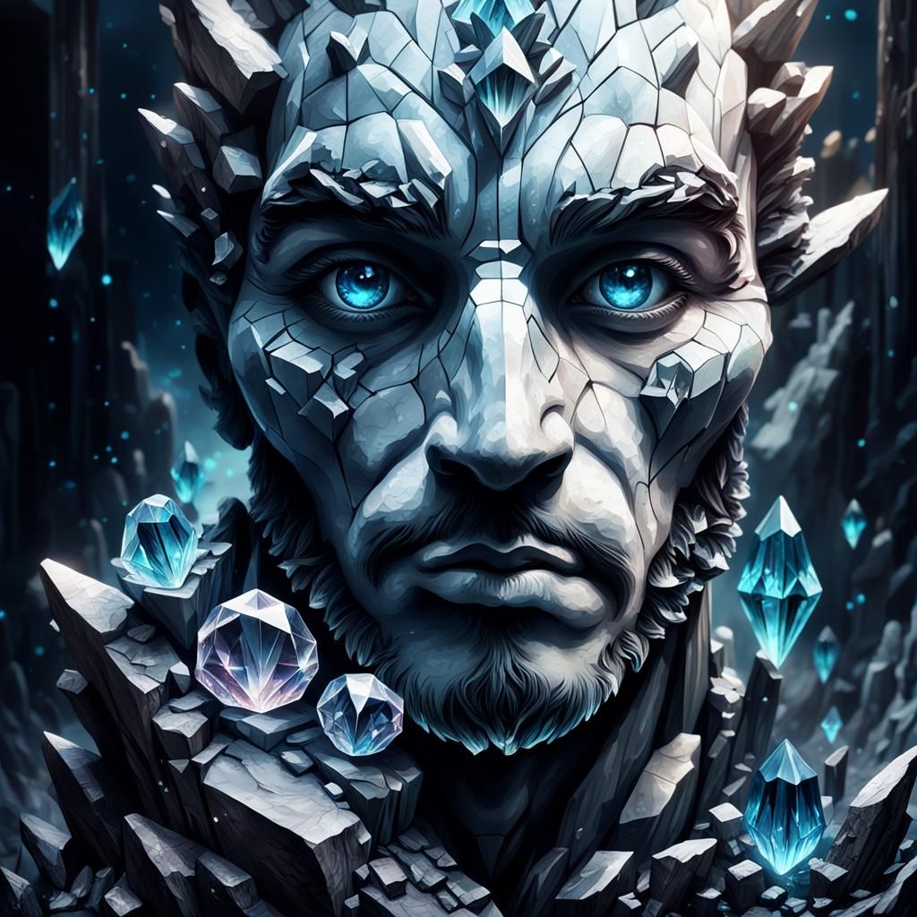 Magical Crystals in a Dramatic Digital Painting