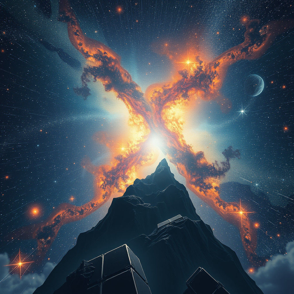 Fantastical Galactic Paths in Detailed Matte Painting