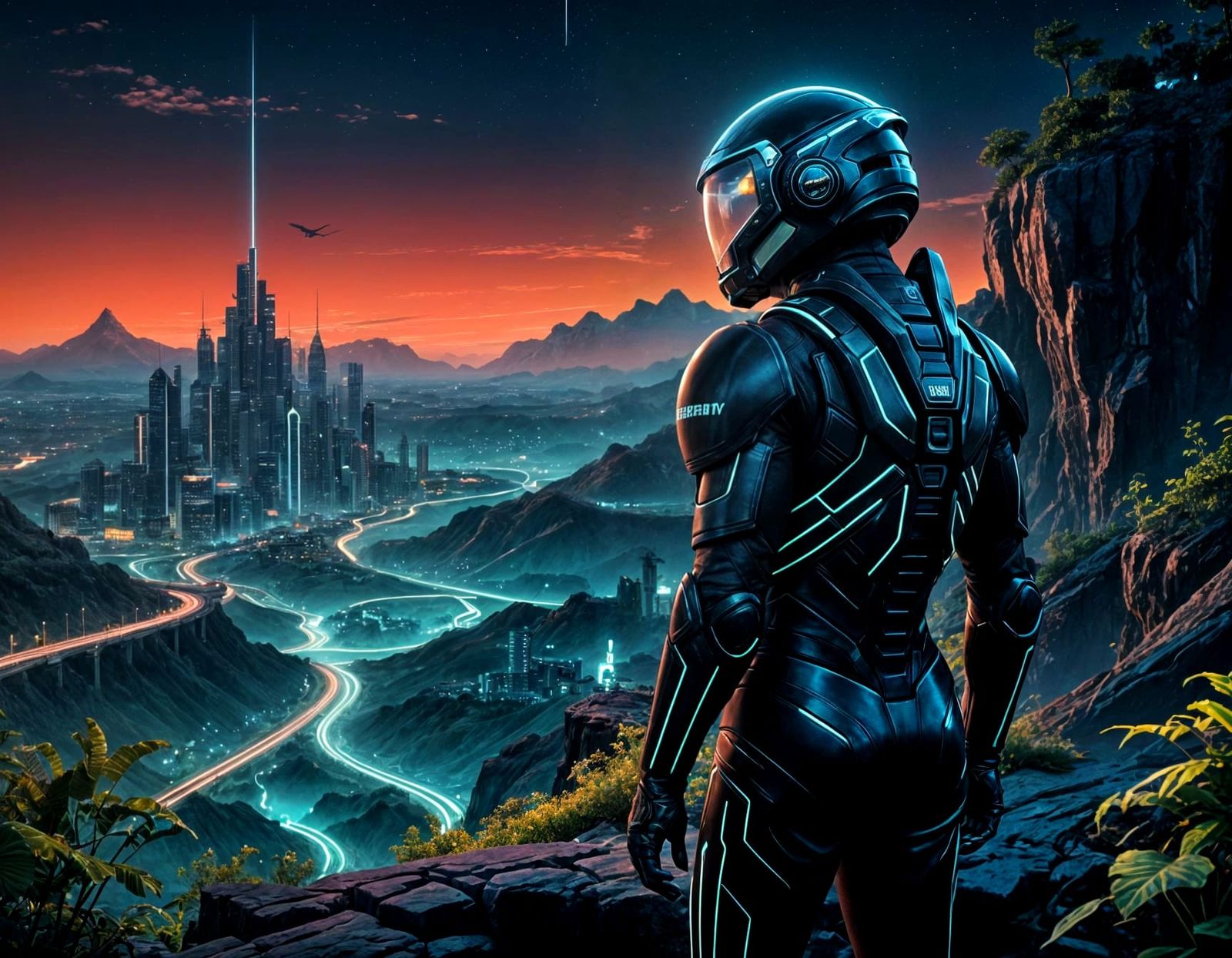 Abstract Art Piece in Neon Colors