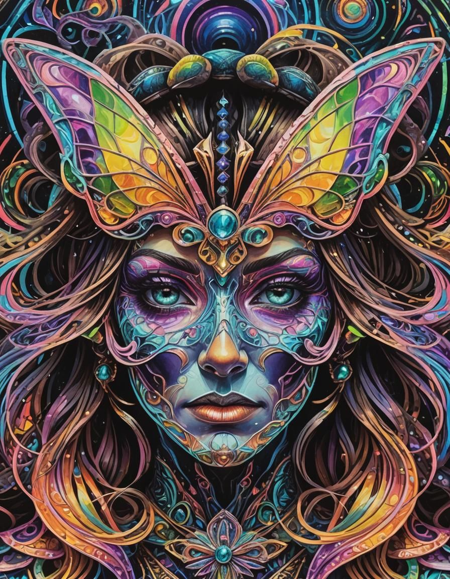 Vibrant Wizardess in Hypnotic Armor