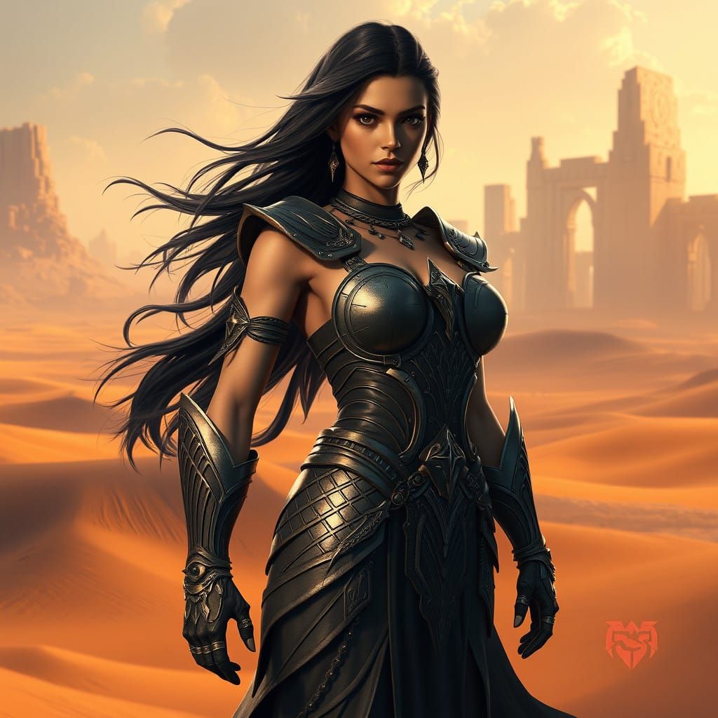 Empress of Time in Desert Fantasy Armor