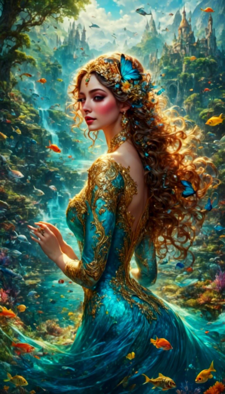 Anime Portrait: Female Bodybuilder in Jungle