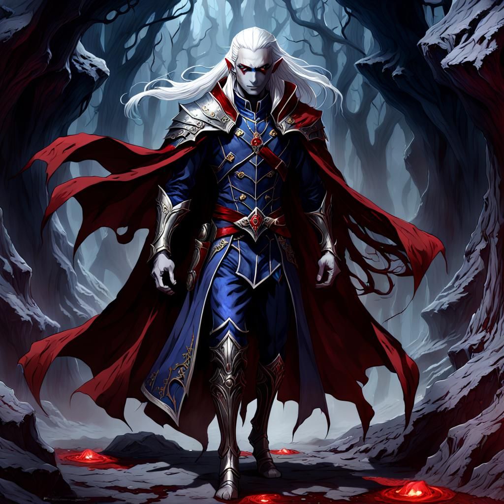 Dark Elf Rogue in Rococo Crimson Armor