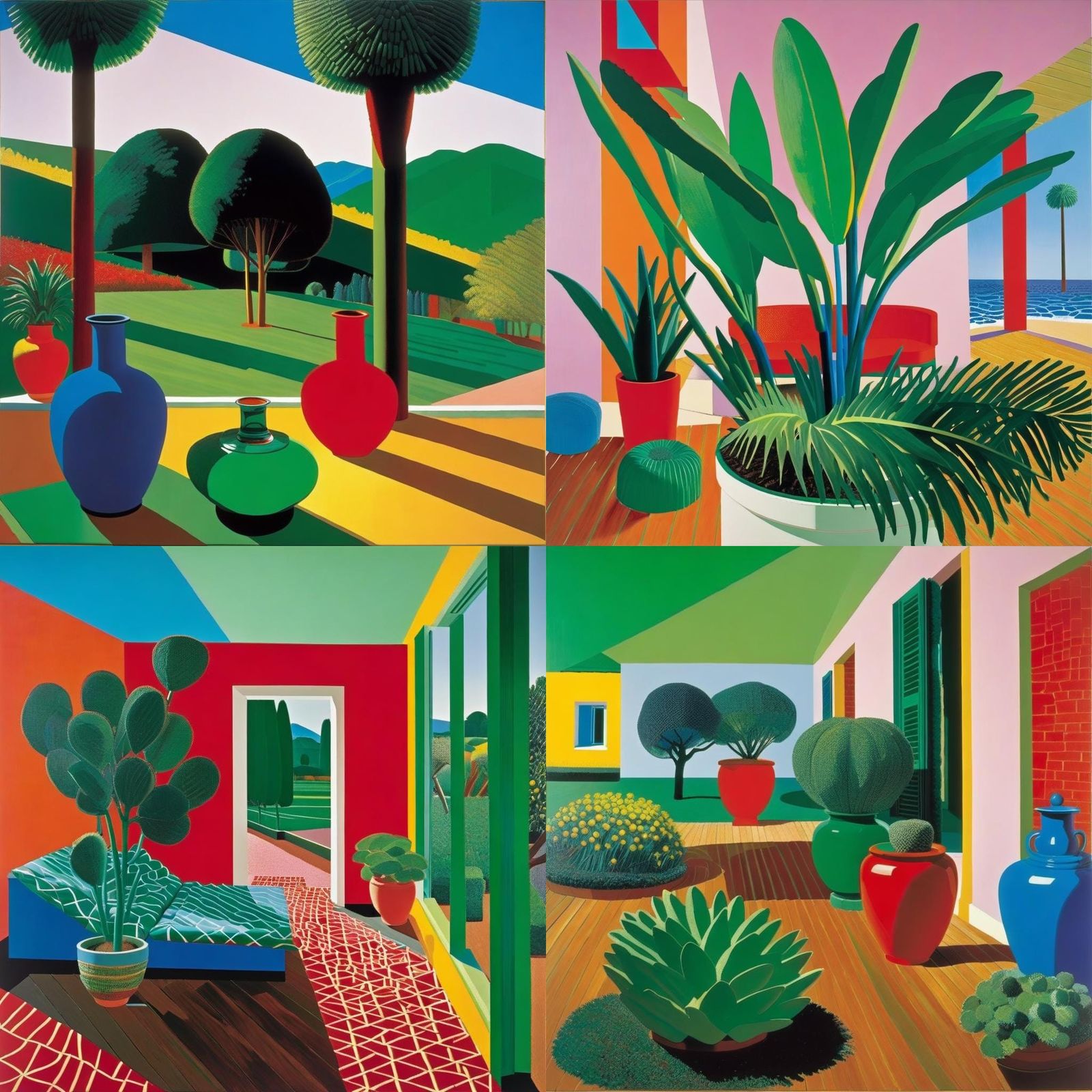 David Hockney Inspired Art: Bold Colors and Light