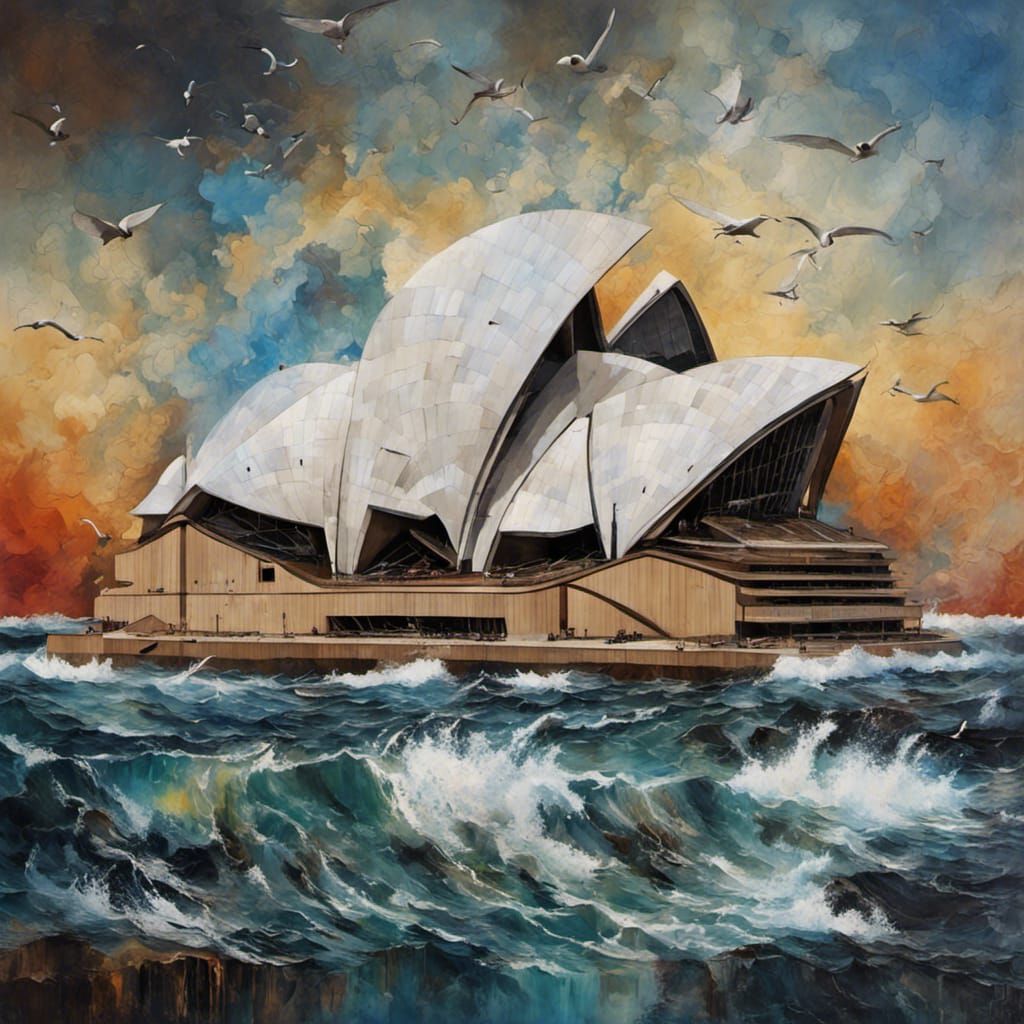 Stormy Sydney Opera House: A Matte Painting