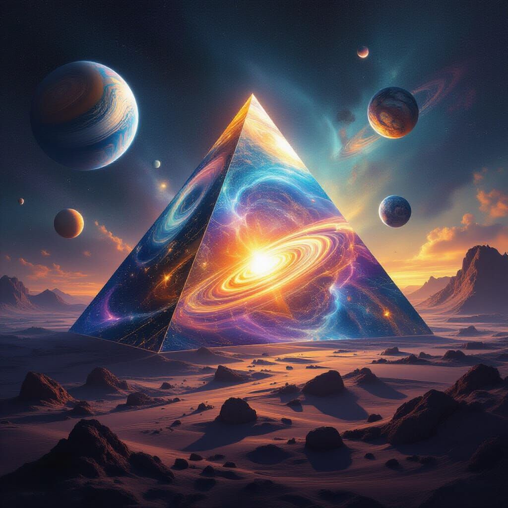 Pyramid Shaped Portal Reveals Cosmic Planets