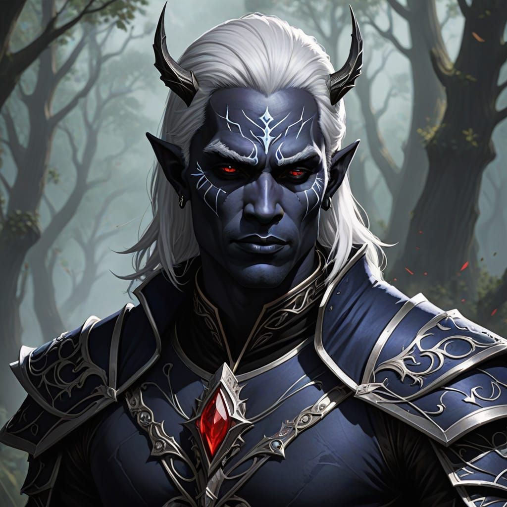 Sovereign Drow Ruler in Dark Fantasy Style