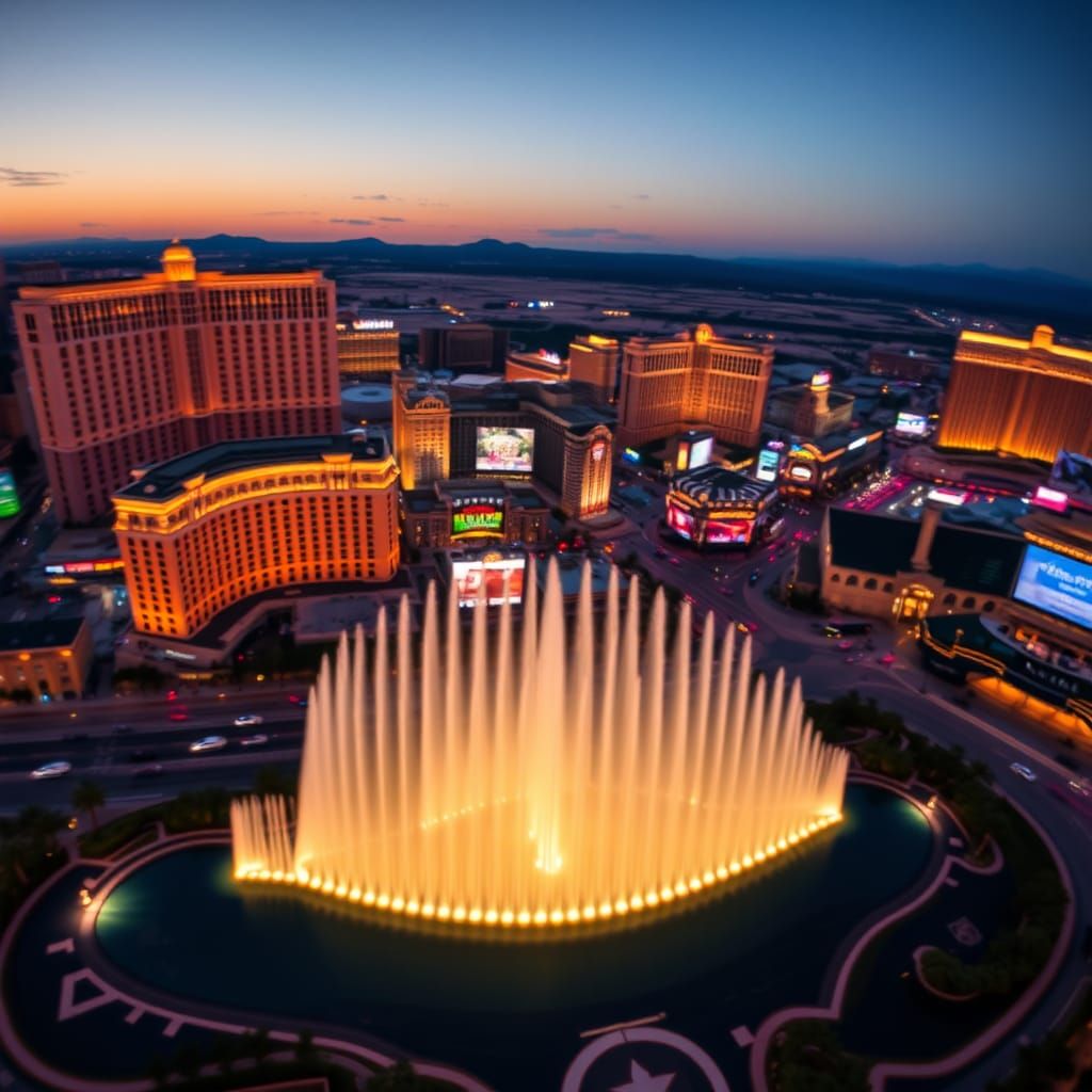 Las Vegas Strip Panorama at Dusk
