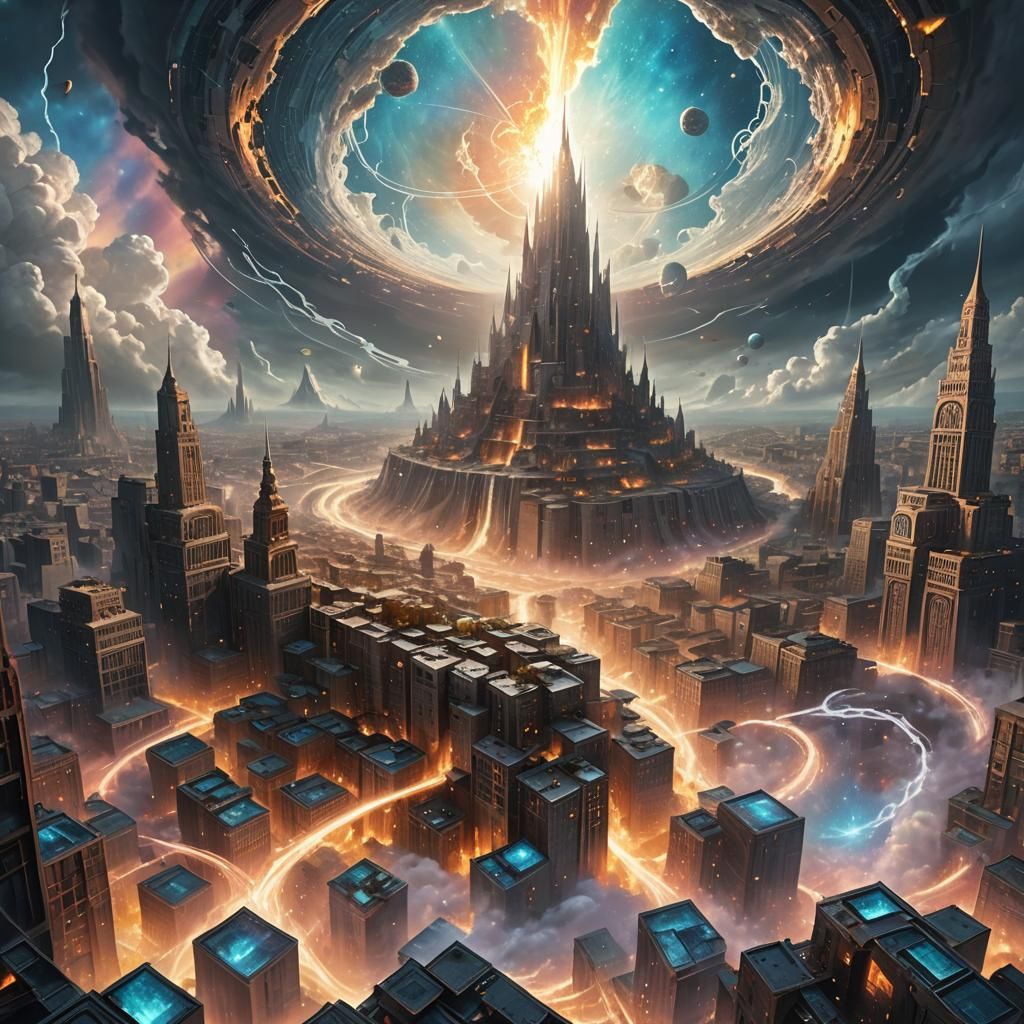 Apocalyptic City Descends as Heaven Opens