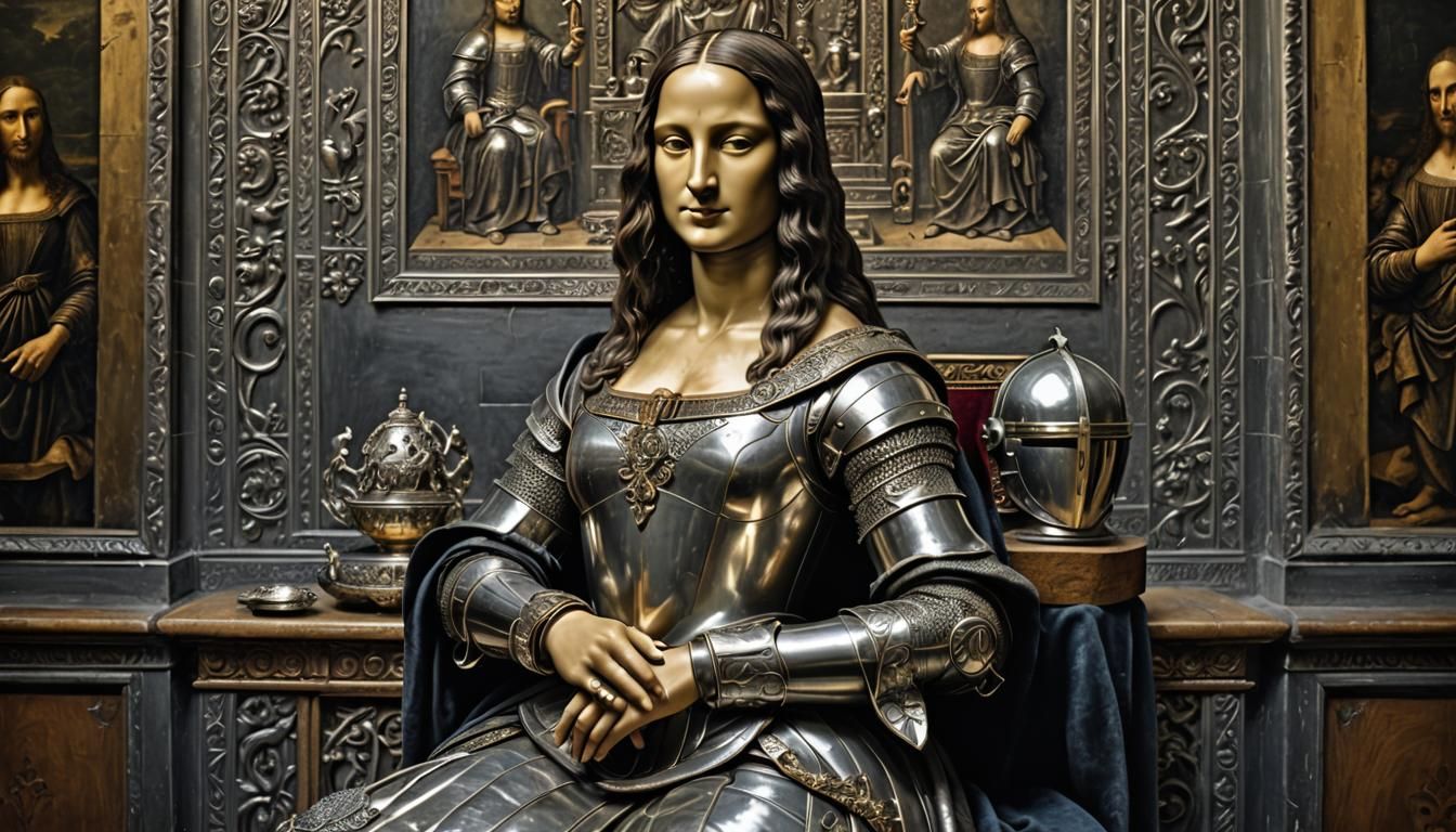 Mona Lisa Masterpiece in Silver Armour