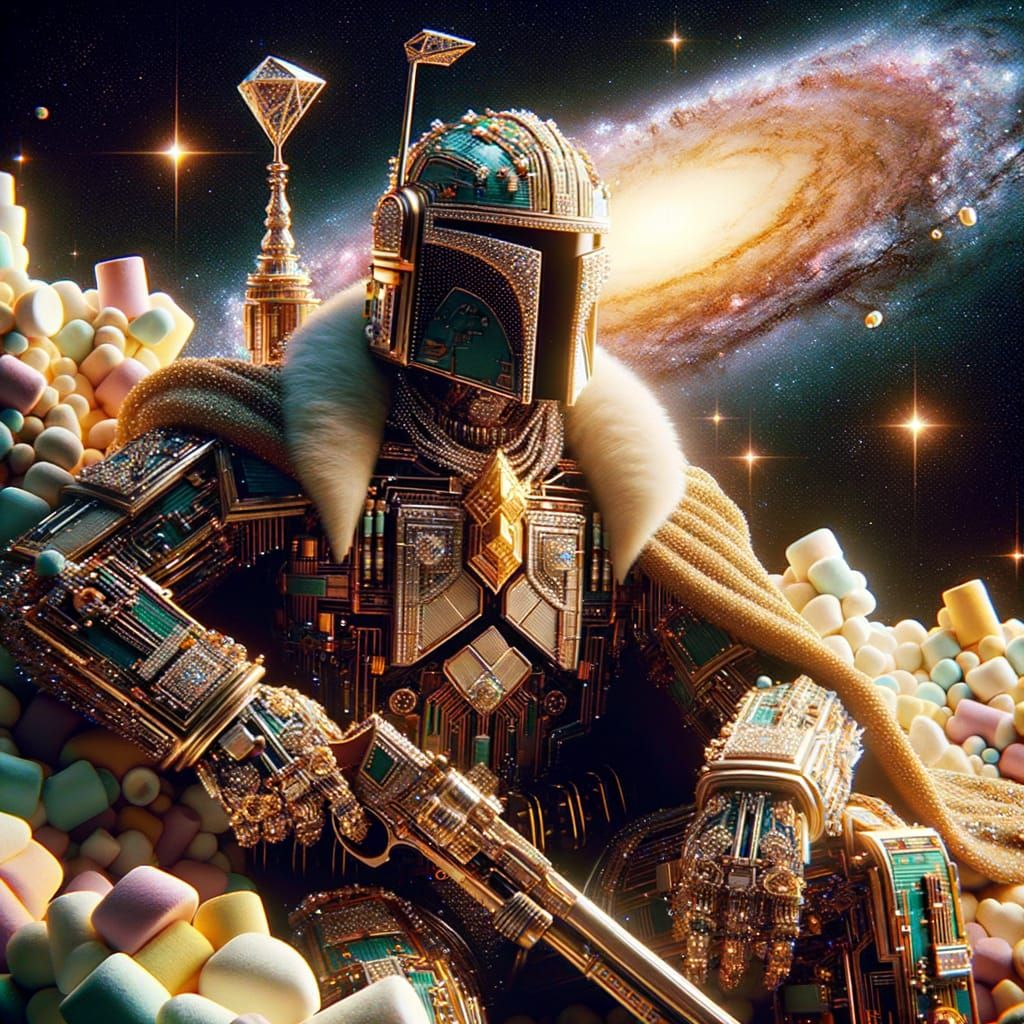 Baroque Diamond Bounty Hunter in Marshmallow Cosmos