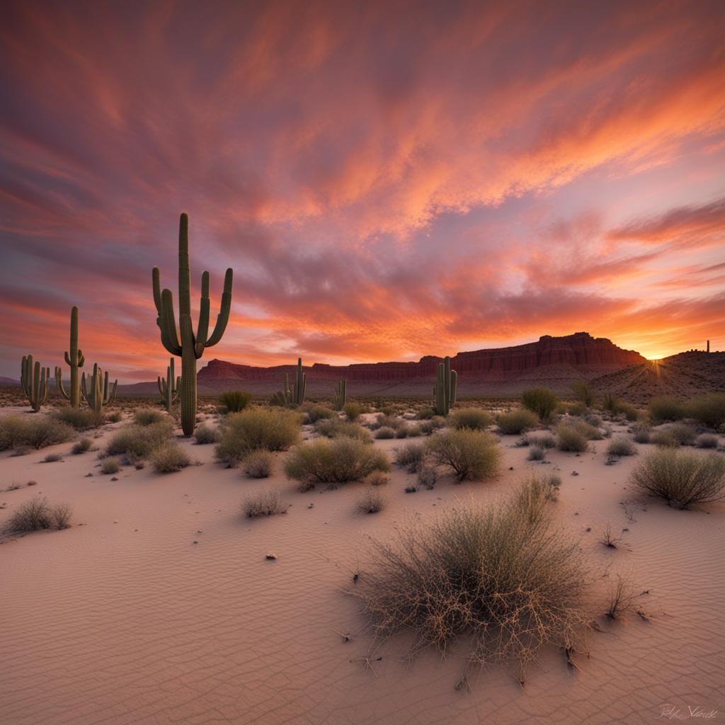 Desert Sunrise Landscape