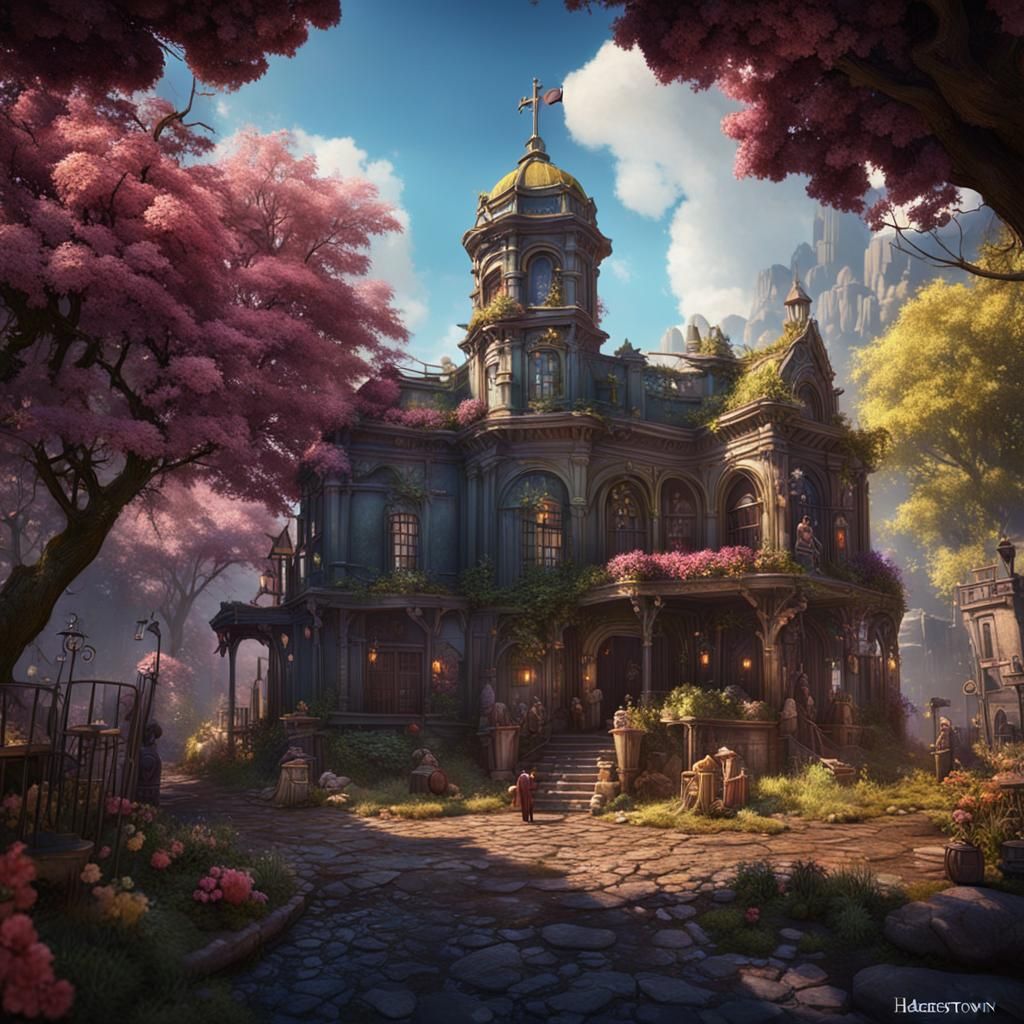 Hadestown Spring: A Detailed Matte Painting