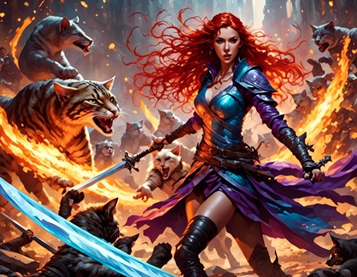 BAD-LUCK-LASS & GREY-GRAY THE NINJA-KITTY ESCAPE THE DESTRUC...