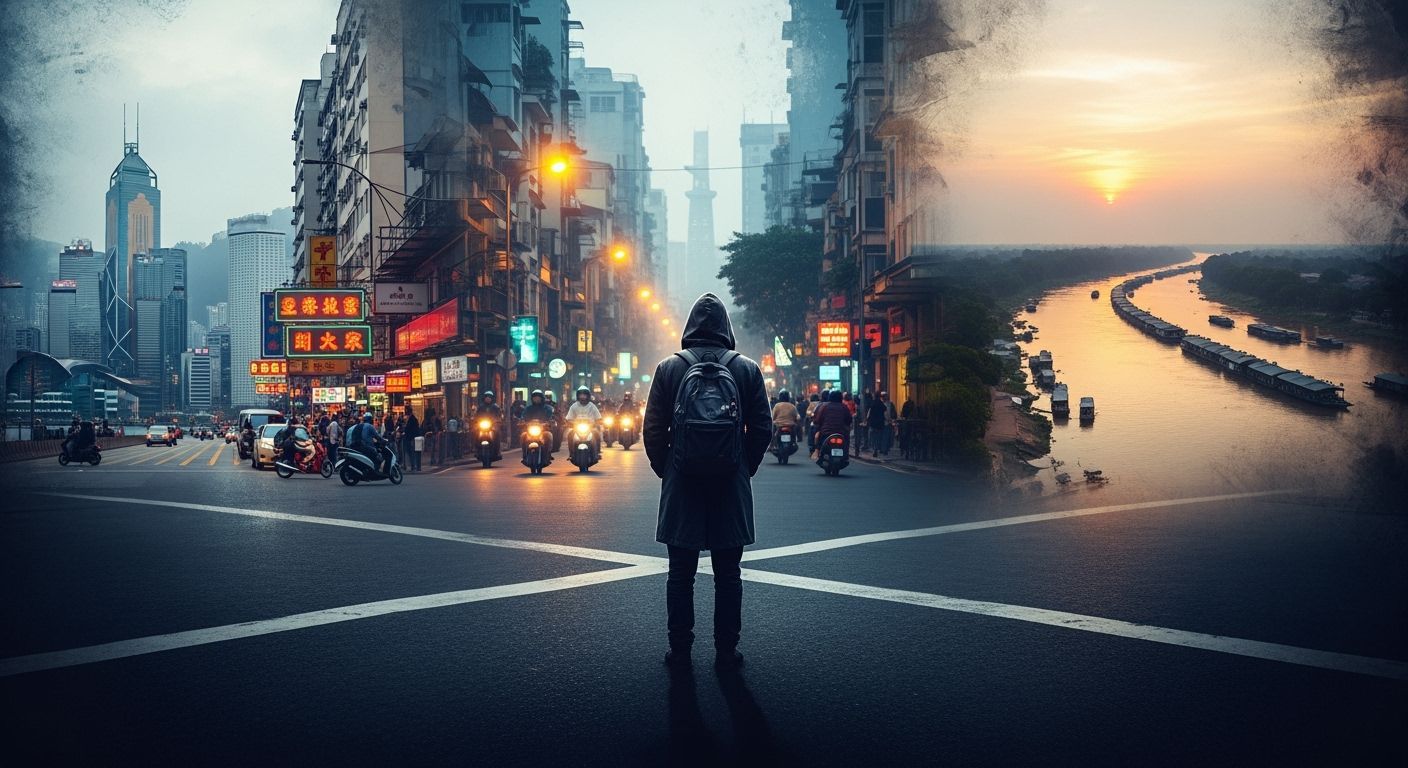 Hong Kong Street Scene at Night: A Cinematic Adventure