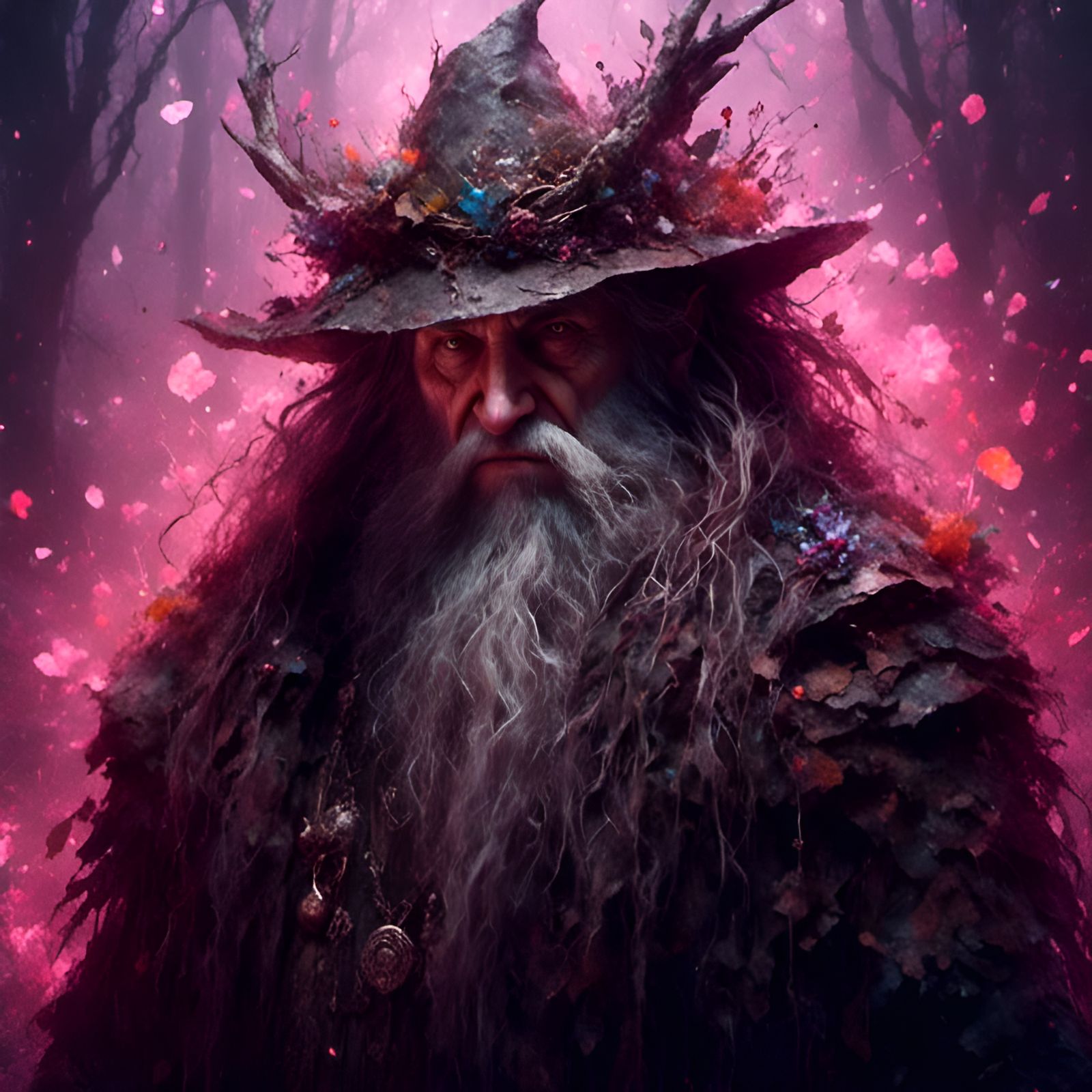 Radagast the Brown Portrait in Macabre Style