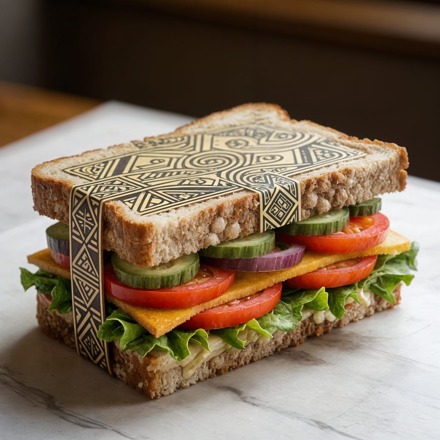 Sandwich Design in Art Nouveau Style