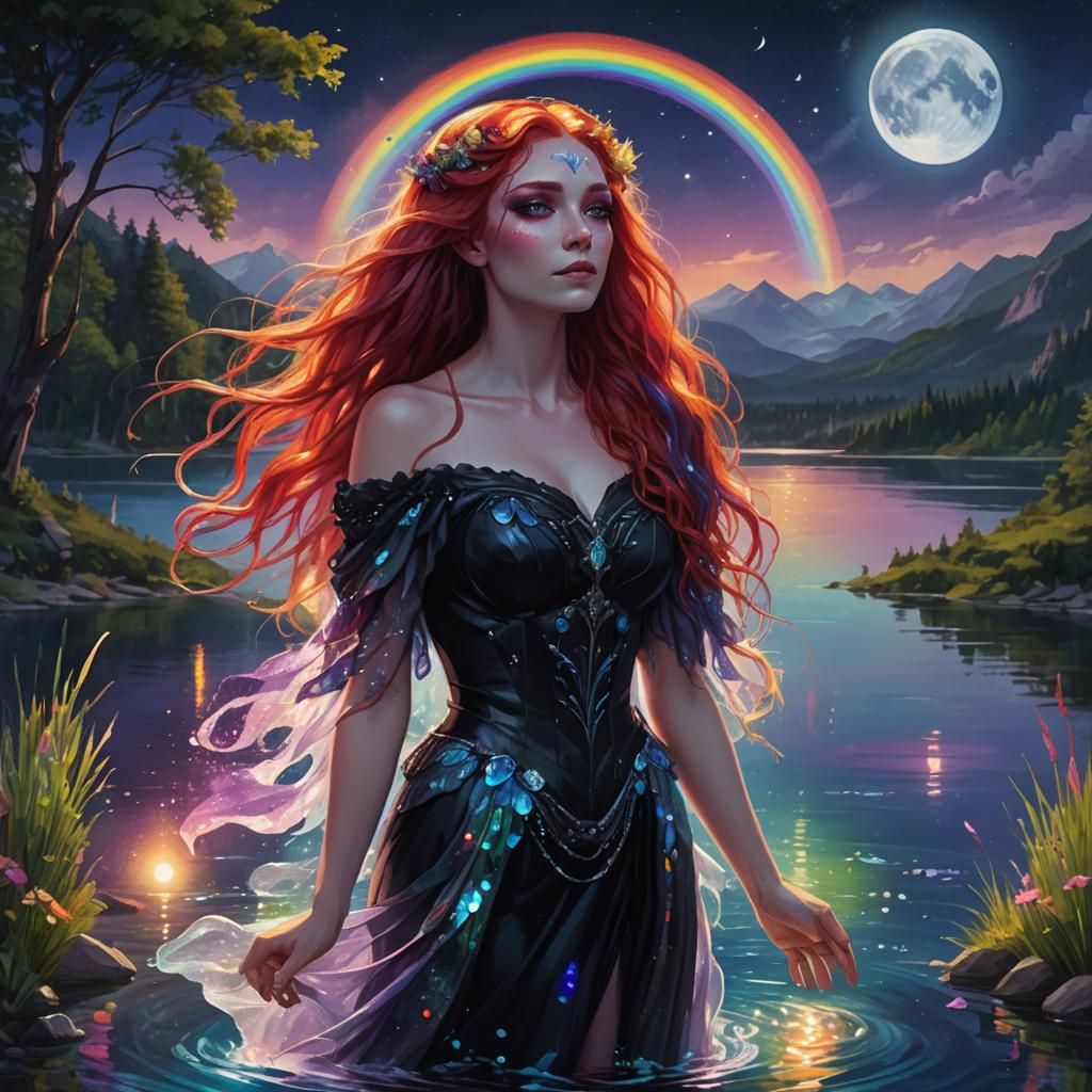 Fantasy Goddess Portrait in Vibrant Colors