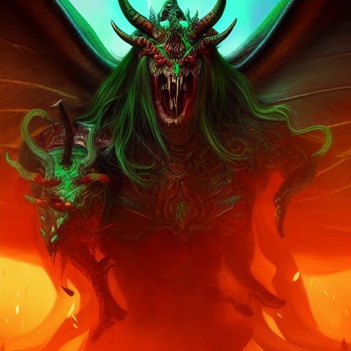 Green Horned Demon King Concept Art