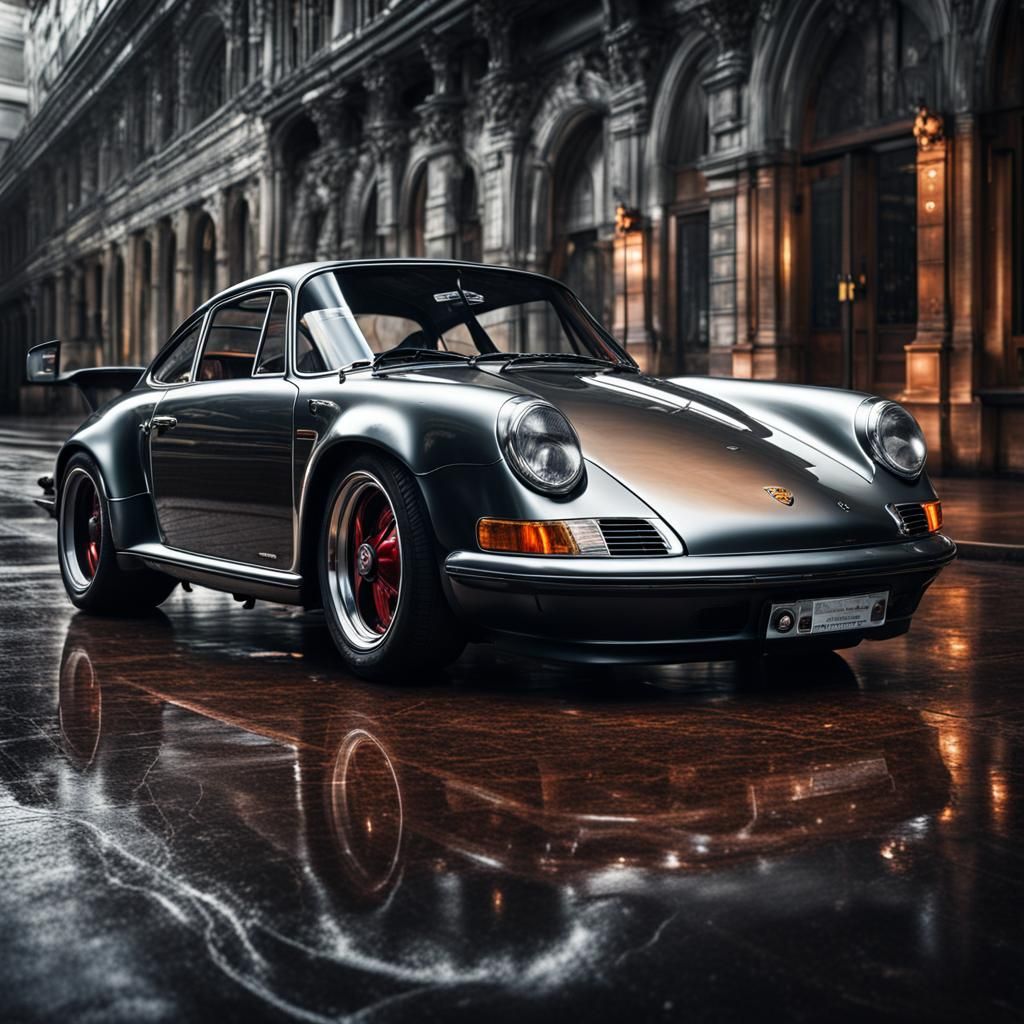 Hyperrealistic Porsche with Intricate Details in HDR