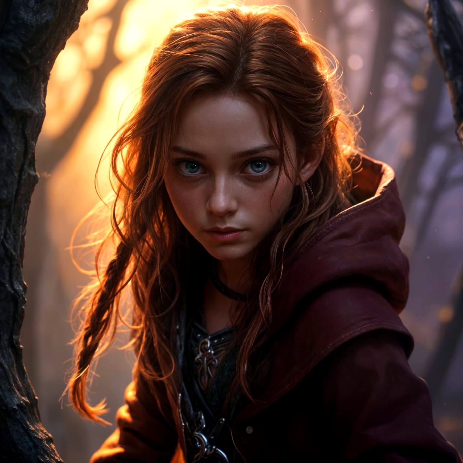 A Beautiful, Sneaky Halfling in Dark Fantasy Concept Art