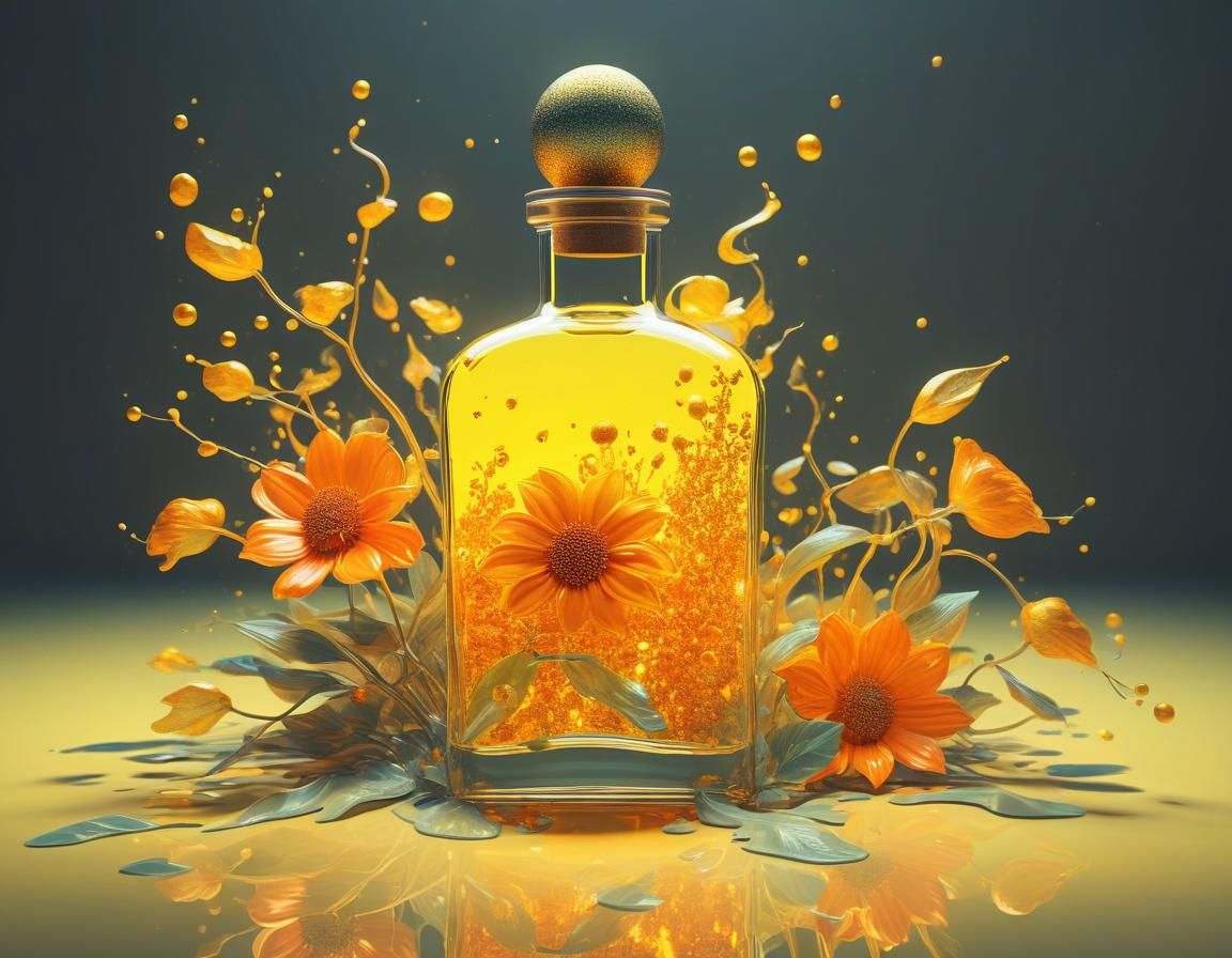 Ethereal Hopeful Potion in Surreal Abstract Style