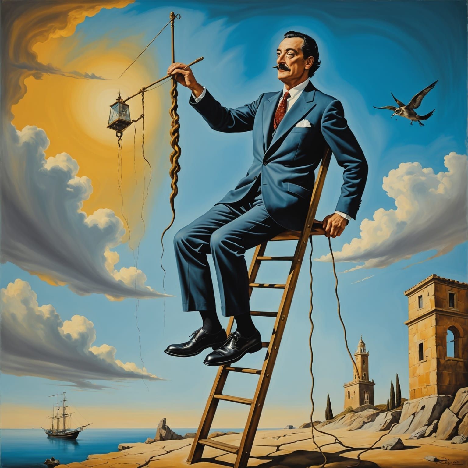 Aspiring Professional Ascends in a Surreal Landscape