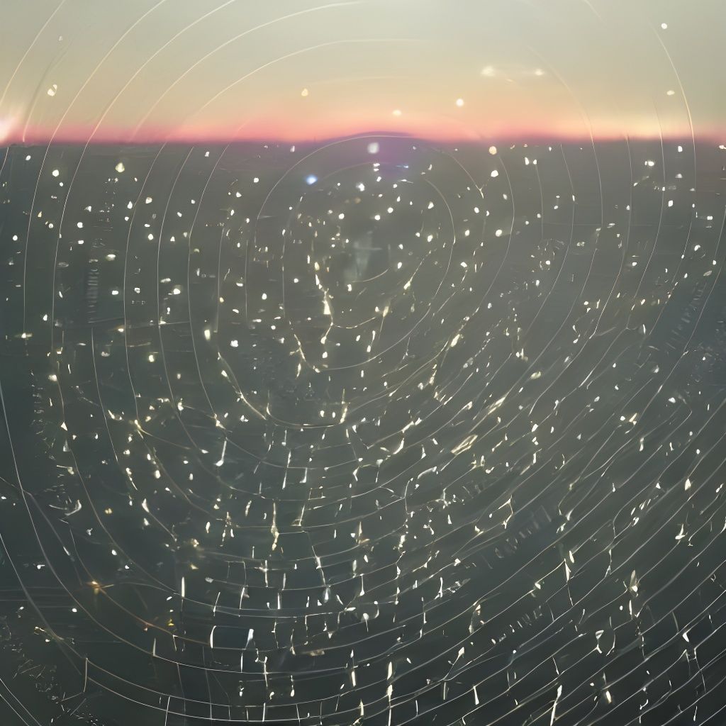 Abstract Sunrise Music with Luminous Light