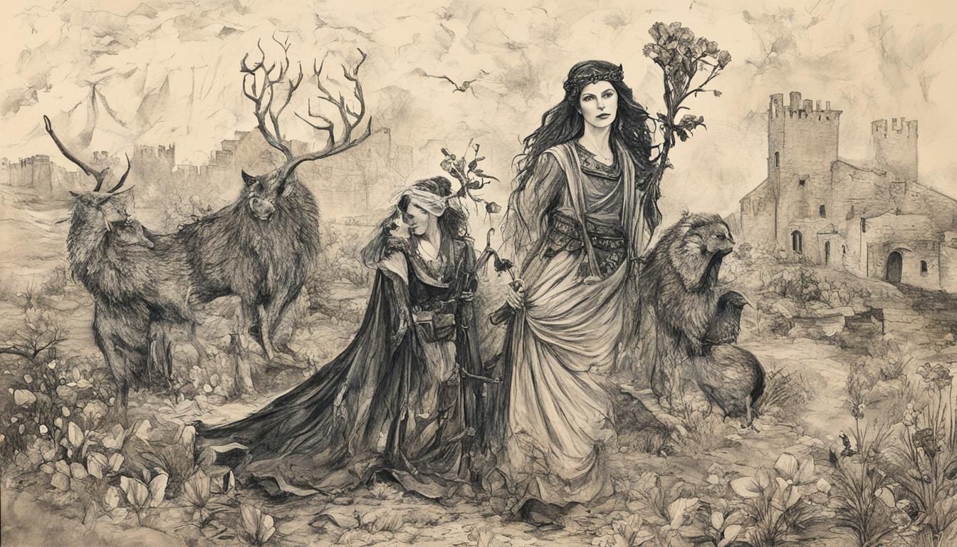 Medea Portrait in Dreamlike Romantic Style