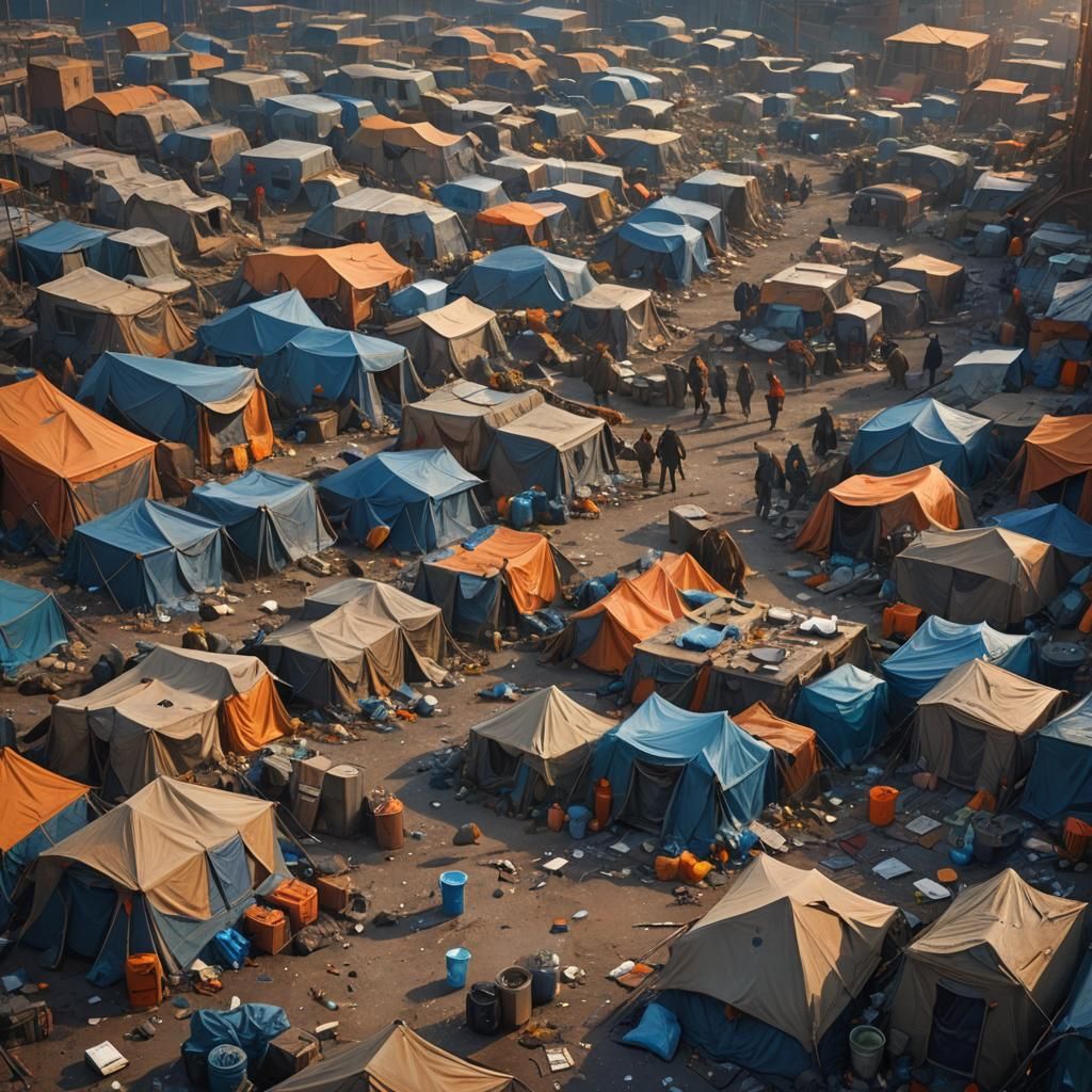 Fantastical Tent City Matte Painting in Unreal Engine