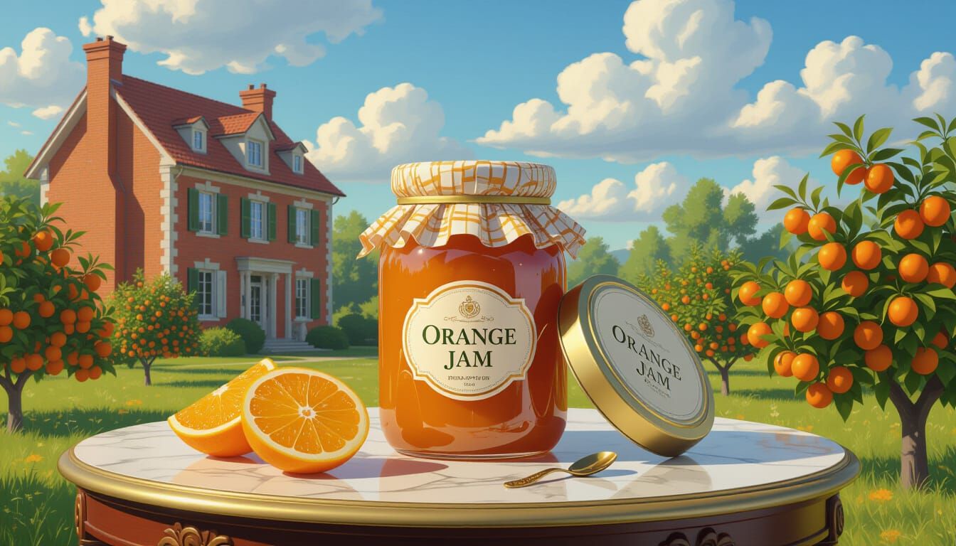 Luxurious Orange Jam Setting on Royal Table