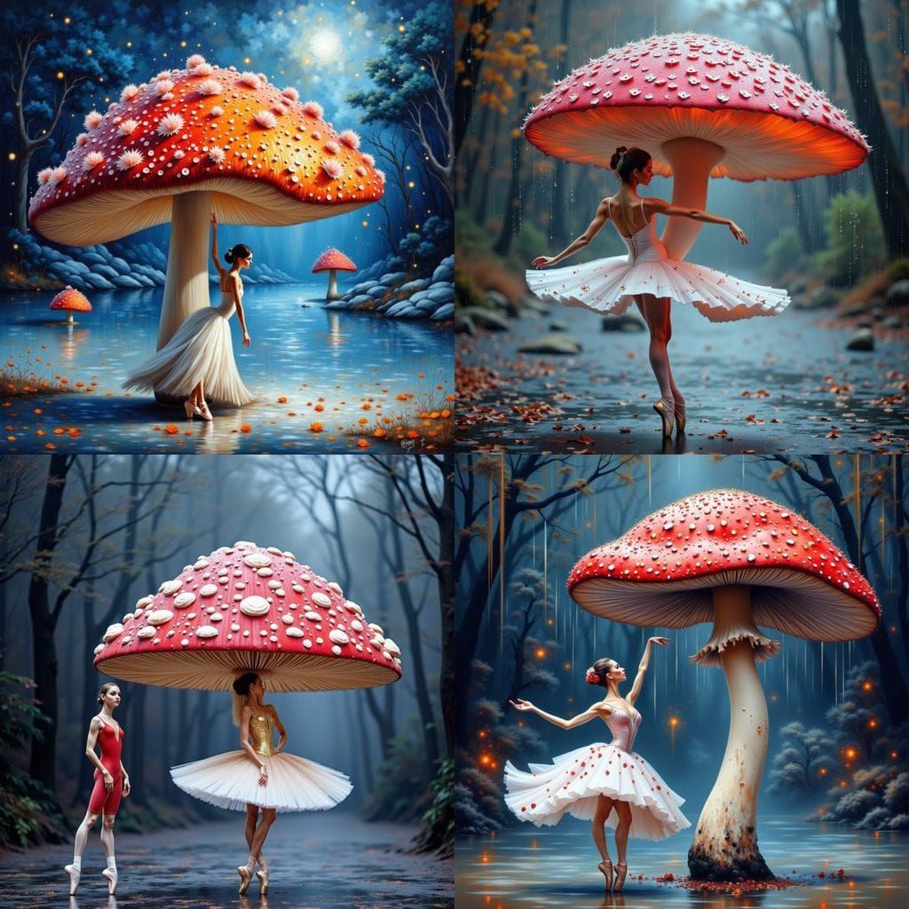 Giant Mushroom Enchants Swan Lake Ballet with Frenzied Dance