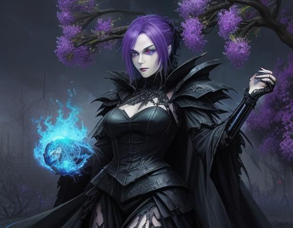 Cybernetic Vampire Ascends in Anime Style