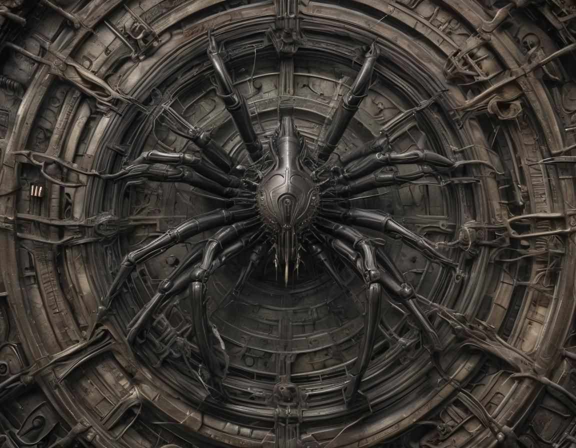 Clockwork Spider in Giger Style